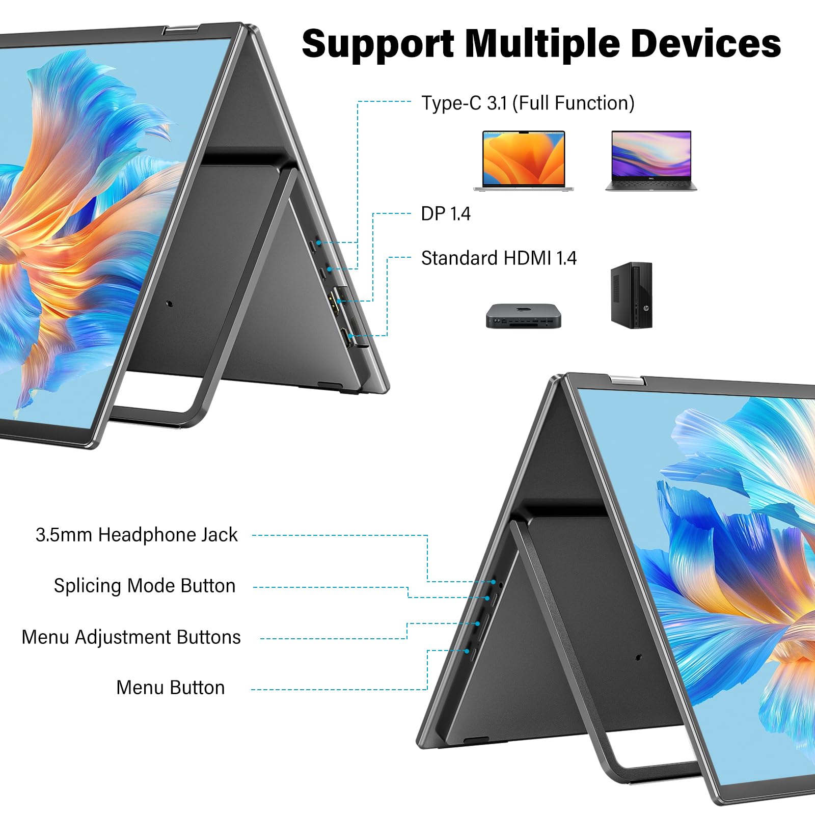 Amazon.co.jp: InnoView 23.8インチ デュアルポータブルモニター 180Hz